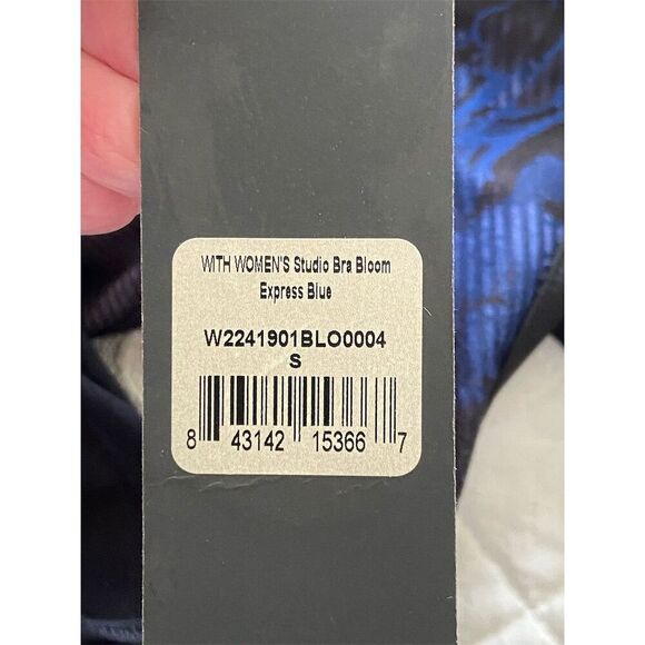 WITH Sports Bra Blue Floral Yoga Gym Activewear Size Small NWT - Picture 5 of 11